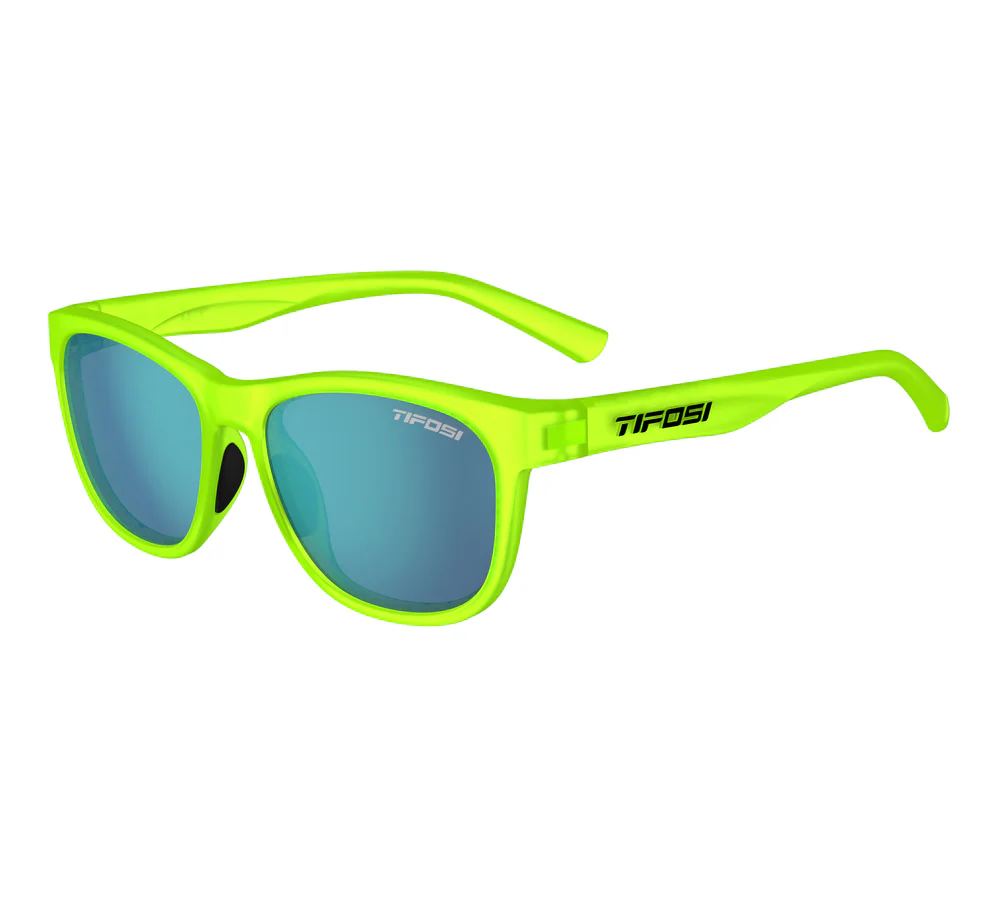 Tifosi Swank Satin Electric Green, Smoke Bright Blue
